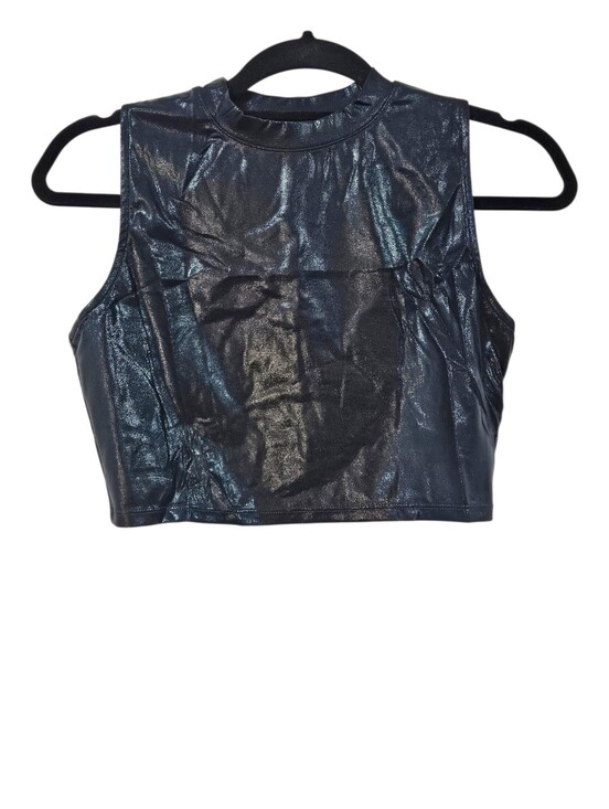 HALARA Tops - NWT Halara Shiny Dusk Black Crop Tank Top Women's Size S